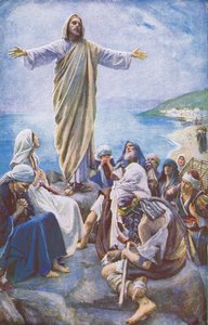 Przyjdź do mnie, ilustracja z Harold Copping Pictures: The Crown Series, ok. 1920 autorstwa Harold Copping