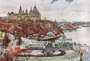 Domy Parlamentu, Ottawa autorstwa Harold Copping