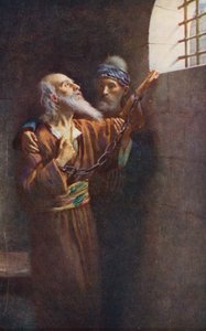Nowy Testament: "Dobry bój bojowałem" (kolorowa litografia) autorstwa Harold Copping