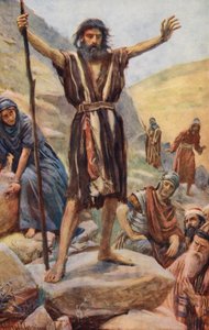 Nowy Testament: Jan Chrzciciel (kolorowa litografia) autorstwa Harold Copping
