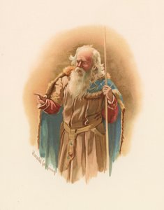 Polonius iš Šekspyro „Hamletpolio“. autorstwa Harold Copping