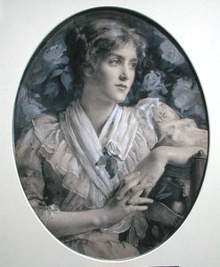 Portret damy (akwarela na papierze) autorstwa Harold Copping