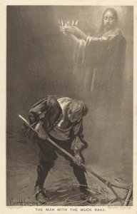 Człowiek z grabiami (litografia) autorstwa Harold Copping