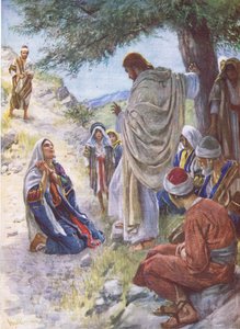 Wiara Marty, ilustracja z serii "Obrazki, które uczą korony", 1920 autorstwa Harold Copping