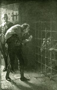 Mężczyzna w żelaznej klatce (lito) autorstwa Harold Copping