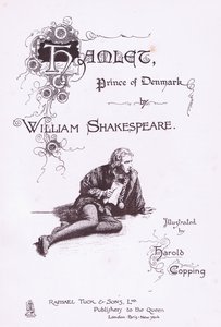 Projekt strony tytułowej, ilustracja z Hamlet autorstwa Harold Copping