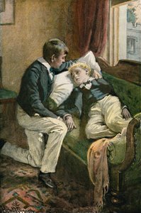 Tom objął ramieniem głowę Artura autorstwa Harold Copping