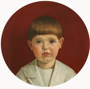 Portret Jamesa Jewill Hilla Jr (olej na płótnie ułożony na płycie) autorstwa Harold Harvey