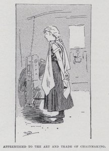 Praktykant w sztuce i rzemiośle łańcuszków (zdjęcie czarno-białe) autorstwa Harold Hume Piffard