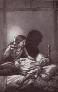 Ilustracja do Tajemnicy Edwina Drooda autorstwa Charlesa Dickensa (lito) autorstwa Harold Hume Piffard