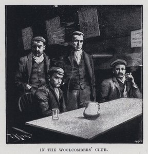 W Klubie Woolcombers (zdjęcie czarno-białe) autorstwa Harold Hume Piffard