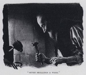 „Siedem szylingów tygodniowo” (zdjęcie czarno-białe) autorstwa Harold Hume Piffard