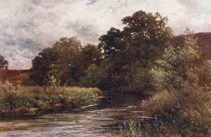 The Wey at Hankley Common, near Tilford (kolorowa litografia) autorstwa Harold Sutton Palmer