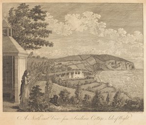 Widok na północny wschód z Sandham Cottage, Isle of Wight autorstwa Harriet Wilkes