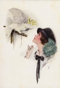 Czapka wielkanocna (kolorowa litografia) autorstwa Harrison Fisher