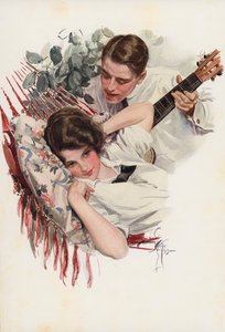 Idyl (kolorowa litografia)