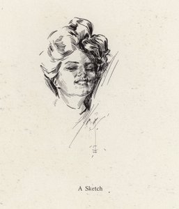 Pióro szkic portret kobiety (lito) autorstwa Harrison Fisher