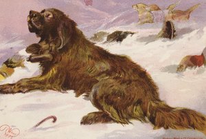 Alp ratuje wujka Piotra (kolorowa litografia) autorstwa Harrison William Weir