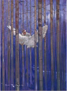 Sowa i Gilbert mieli wspaniałe przejażdżki w świetle księżyca (z The Forest Foundling) (kolor lito)