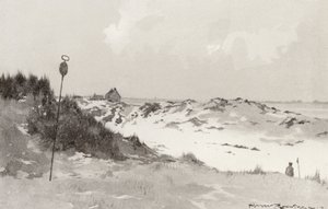 Pola golfowe: Hunstanton, pod śniegiem (litografia)