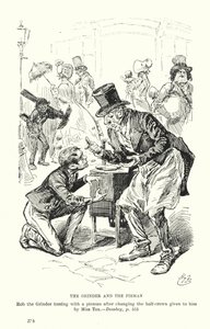 Ilustracja do książki Dombey i syn Charlesa Dickensa (litografia)