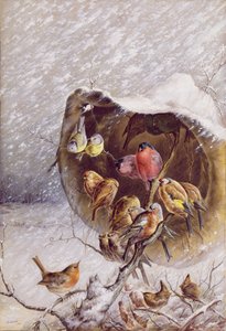 Schronienie przed burzą śnieżną, 1896 (olej i wc)