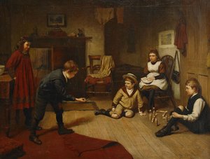Dzieci bawiące się we wnętrzu, 1893