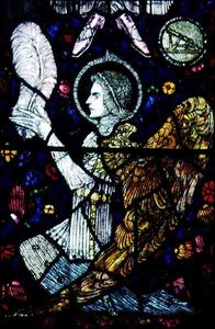 Anioł, Harry Clarke (1889-1931), XX wiek (witraż) (detal z 32286) autorstwa Harry Clarke