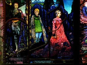 Fragment Okna Genewskiego przedstawiający Marzyciele Lennoxa Robinsona (1886-1958) i hrabinę Cathleen W.B. Yeats (1865-1939)