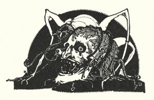 Edgar Allan Poe: Motyw projektu (litografia) autorstwa Harry Clarke