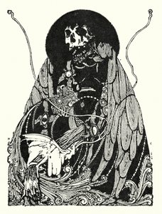 Edgar Allan Poe: End Piece (litografia) autorstwa Harry Clarke