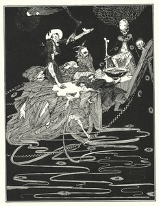 Edgar Allan Poe: Król Szkodnik (litografia) autorstwa Harry Clarke