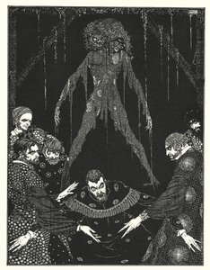 Edgar Allan Poe: Czarny kot (litografia) autorstwa Harry Clarke