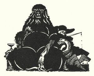 Edgar Allan Poe: Czarny kot (litografia) autorstwa Harry Clarke
