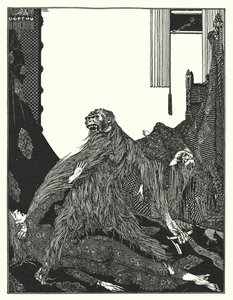 Edgar Allan Poe: The Murders in the Rue Morgue (litografia) autorstwa Harry Clarke