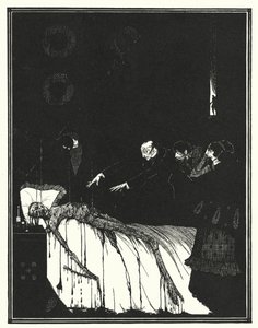 Edgar Allan Poe: Podłużne pudełko (litografia) autorstwa Harry Clarke