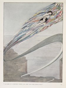 „Narodziłem się z tysiąca burz i szary od ulewnych deszczy”. Z nagłówka rozdziału: „Wszystko jest duchem i częścią mnie”. autorstwa Harry Clarke