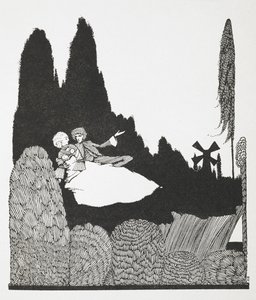 Ilustracja do opowiadania „Mistrz kota, czyli Kot w butach”. autorstwa Harry Clarke