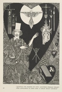 Kalosze Fortuny. Szybko przeszedł do innego Kobiecego Serca. To wydawało mu się wielkim Świętym Kościołem. autorstwa Harry Clarke