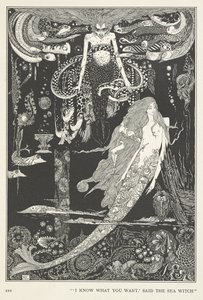 Mała Dziewica Morska. „Wiem, czego chcesz” – powiedziała Morska Wiedźma. autorstwa Harry Clarke