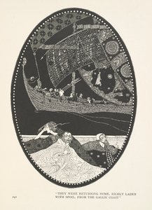 Córka Króla Bagien. Bogaci w łupy wracali do domu z Wybrzeża Galijskiego. autorstwa Harry Clarke