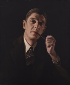 Portret mężczyzny palącego fajkę