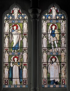 Minley, St Andrew, James Powell & Sons, Harry Ellis Wooldridge, Anioły i Archaniołowie, 1870