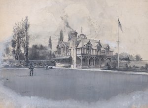 Athletic Club w Bowling Green, ca. 1900. autorstwa Harry Fenn