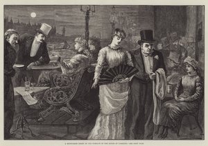 Noc świętojańska na tarasie Izby Gmin autorstwa Harry Furniss