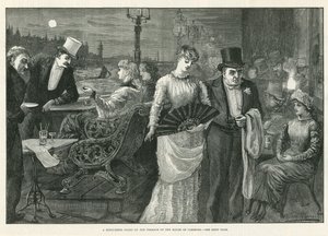 Noc świętojańska na tarasie Izby Gmin autorstwa Harry Furniss