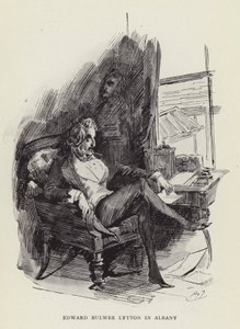 Edward Bulwer Lytton w Albany autorstwa Harry Furniss