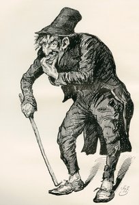 Ilustracja do The Old Curiosity Shop Charlesa Dickensa autorstwa Harry Furniss