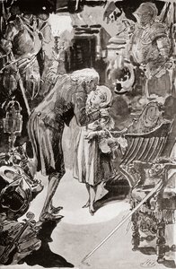 Ilustracja do The Old Curiosity Shop Charlesa Dickensa autorstwa Harry Furniss