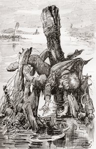 Ilustracja do The Old Curiosity Shop Charlesa Dickensa autorstwa Harry Furniss